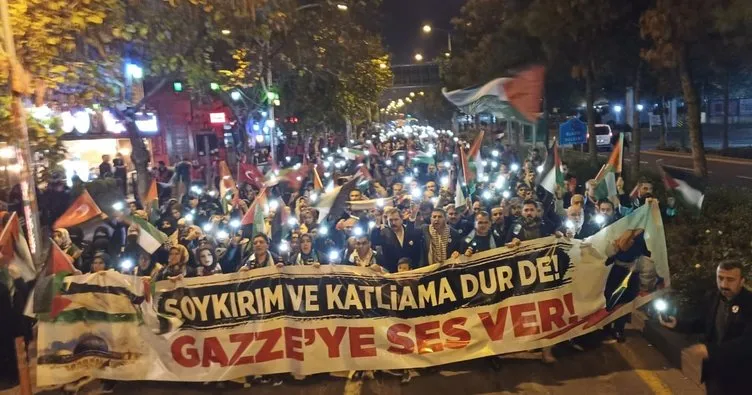 Diyarbakır’da eğitimciler Gazzeli eğitimcilere destek yürüyüşü yaptı