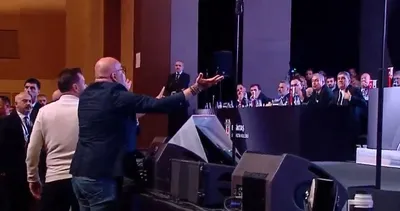 Beşiktaş genel kurulunda kavga çıktı! Üyeler bir anda kürsüye yürüdü...