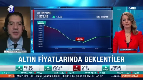 Altın fiyatlarında düşüş sürecek mi? Keskintürk: 1850 dolar seviyesi önemli