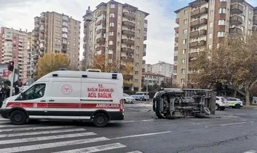 Kayseri'de feci kaza: Ticari taksi ile kamyonet birbirine girdi! #kayseri