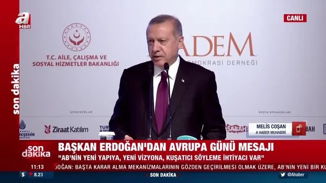 Son dakika! Başkan Erdoğan'dan Avrupa Birliği mesajı | Video