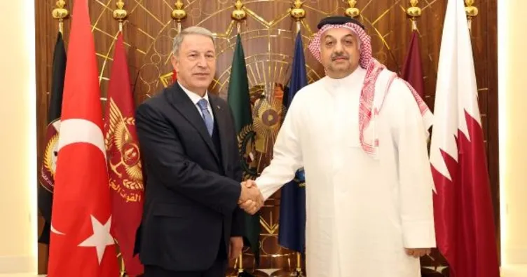 Bakan Akar, Katarlı mevkidaşı Muhammed el-Atiyye ile görüştü