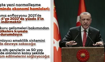 Başkan Erdoğan açıkladı! İşte yeni normalleşme döneminde ekonomi hamleleri