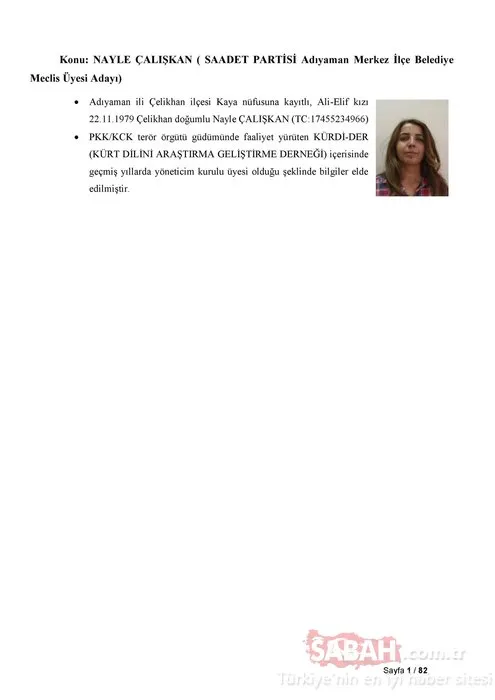 İşte Saadet Partisi'nin listelerindeki PKK'lı adaylar!