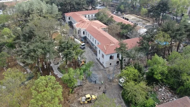 Tarihi Hadımköy askeri hastanesi’nde restorasyon çalışmaları devam ediyor