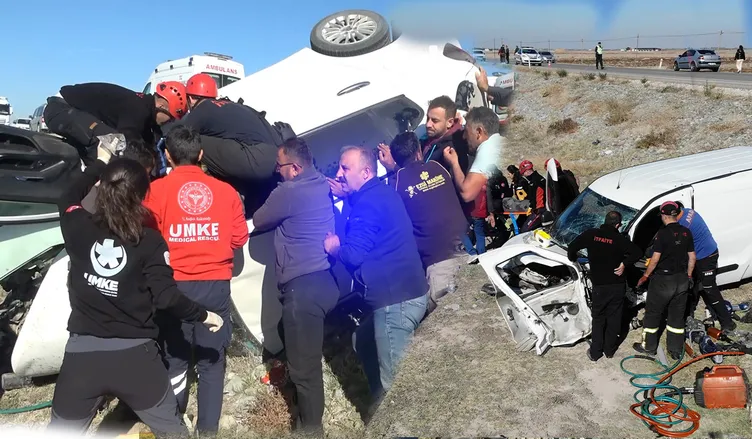 Aksarayda 1 kişinin öldüğü kazada ortalık can pazarına döndü: Vatandaşlar aracı devrilmesin diye tuttu!