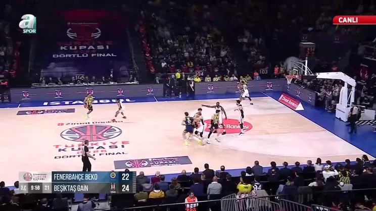 Fenerbahçe Beko 46-42 Beşiktaş GAİN | 2. Periyot sonucu