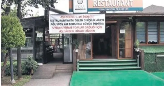 Aşı olanlara yüzde 40 indirim