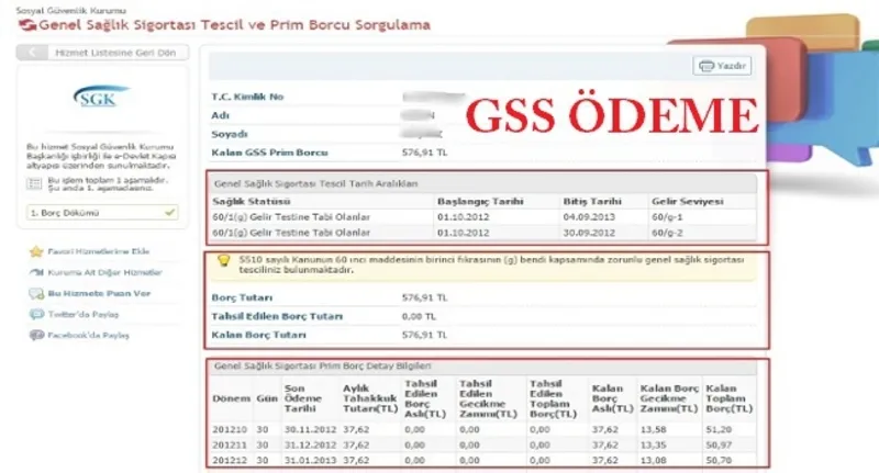 gss prim borcu sorgulama nasil yapilir