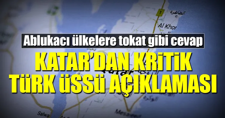 Katar’dan kritik Türk üssü açıklaması