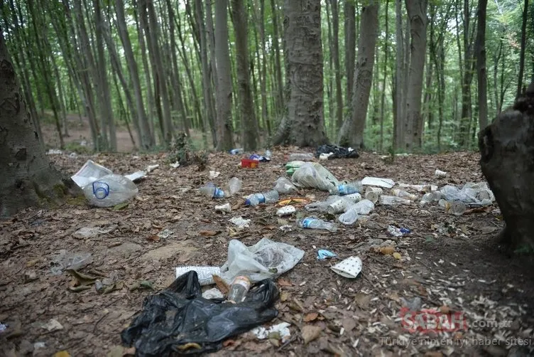 Belgrad Ormanı’nda mangal közlerini ve çöpleri bırakıp gittiler