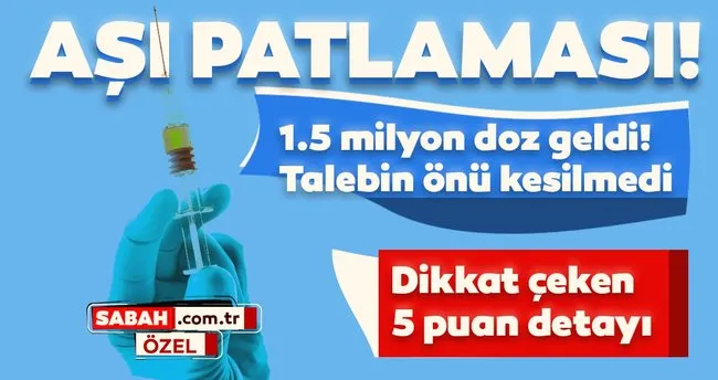 Son dakika: Aşı patlaması! 1.5 milyon doz geldi, talebin önü kesilemedi! Uzmanlar SABAH’a konuştu: Dikkat çeken 5 puan detayı...