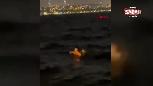 Beyoğlu'nda vapurdan denize düşen yolcu böyle kurtarıldı | Video