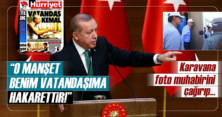 Erdoğan: Bu başlık benim milletime hakarettir
