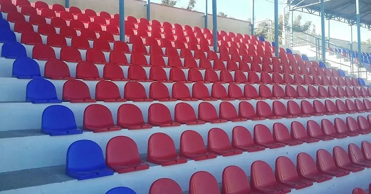 Söke İlçe Stadı tribün koltukları yenilendi