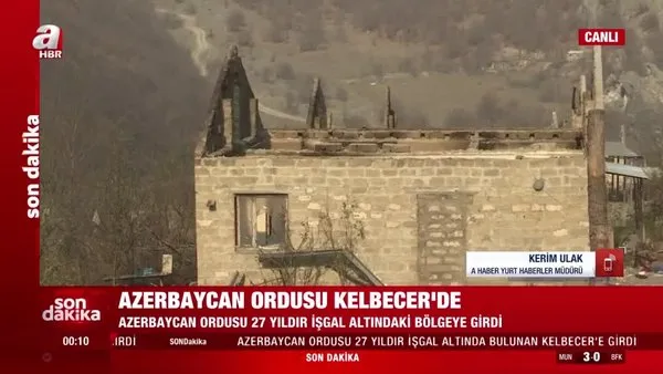 Son dakika! Azerbaycan ordusu 27 yıldır işgal altında bulunan Kelbecer'e girdi | Video