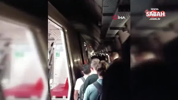 İstanbul'da metro bozuldu, vatandaşlar raylarda yürüdü | Video