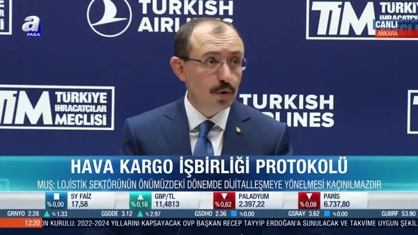 Ticaret Bakanı Mehmet Muş: Hava yoluyla yapılacak ihracat artacak