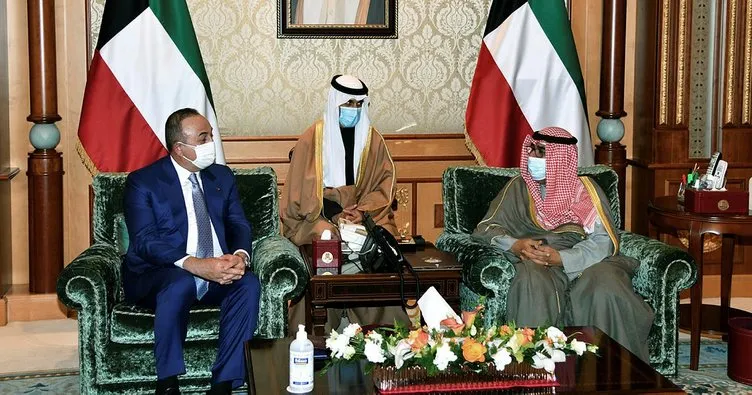 Bakan Çavuşoğlu,  Kuveyt Başbakanı Şeyh Sabah  ile görüştü