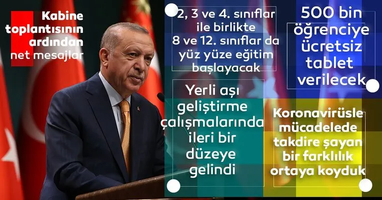 SON DAKİKA! Başkan Erdoğan’dan yüz yüze eğitim açıklaması! Kapsamı genişletiyoruz