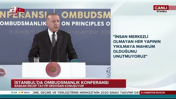 Cumhurbaşkanı Erdoğan'dan 2. İstanbul Uluslararası Ombudsmanlık Konferansı'nda önemli açıklamalar