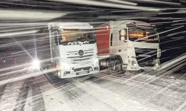 Yollar kapandı TIR’lar mahsur kaldı