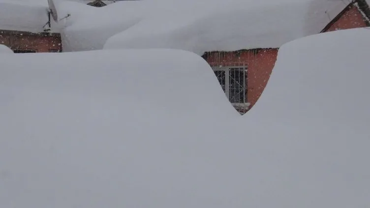 Bitlis’te evler kar altında