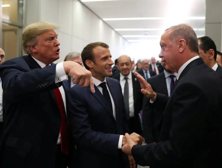Erdoğan, Trump ve Macron’dan NATO zirvesinde samimi sohbet