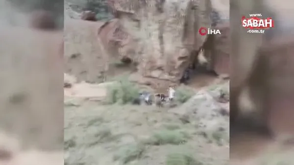 Kazakistan'daki kanyon turuna çıkan öğrenciler sele yakalandı: 2 ölü