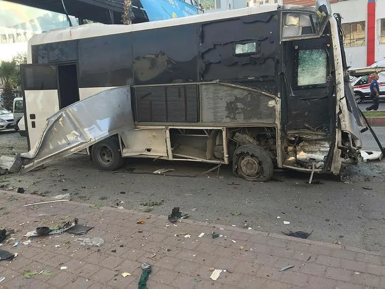 Adana'da terör saldırısı! Polis otobüsünün geçişi sırasında bombalı saldırı düzenlendi...