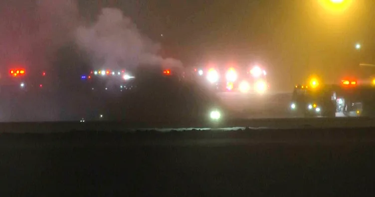 ABD’de 8 kişiyi taşıyan uçağı alevler sardı: Havalimanı pisti kapatıldı