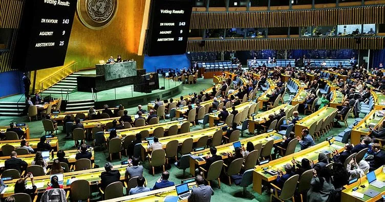 Son dakika: Filistin karar tasarısı BM’de onaylandı! 143 ülkeden evet 9 ülkeden hayır oyu