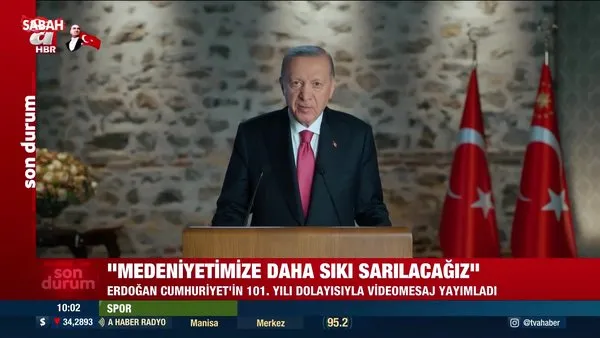 Cumhurbaşkanı Erdoğan'dan 29 Ekim mesajı