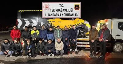 Tekirdağ’da 14 kaçak göçmen yakalandı