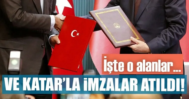 Türkiye ve Katar arasında 15 anlaşma imzalandı