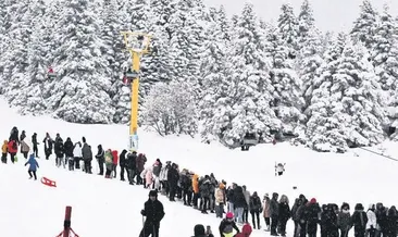Uludağ’da kar şöleni