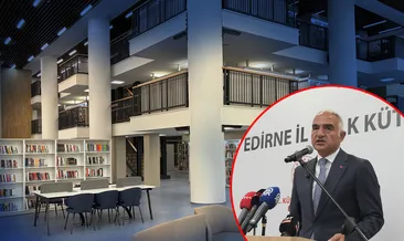 Edirne’ye 8 bin 812 metrekarelik yeni bilgi merkezi: Bakan Ersoy 160 bin kitap kapasiteli dev kütüphaneyi açtı