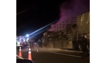 Bolu-Ankara il sınırında trafik kazası: Otomobil ve TIR’da yangın çıktı