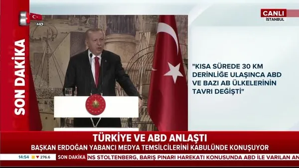 Cumhurbaşkanı Erdoğan, İstanbul'da yabancı medya temsilcilerini kabulünde önemli açıklamalarda bulundu