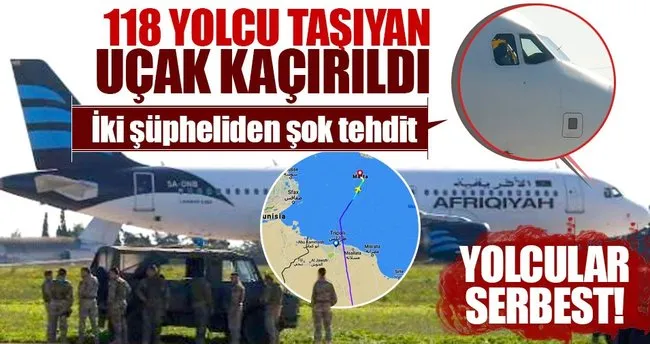 Son dakika: 118 yolcusu bulunan Libya uçağı kaçırıldı!