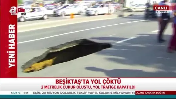 Beşiktaş'ta yol çöktü!