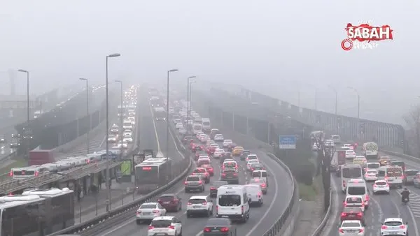 İstanbul’da sis etkili oldu: Haliç Köprüsü sisten kayboldu | Video