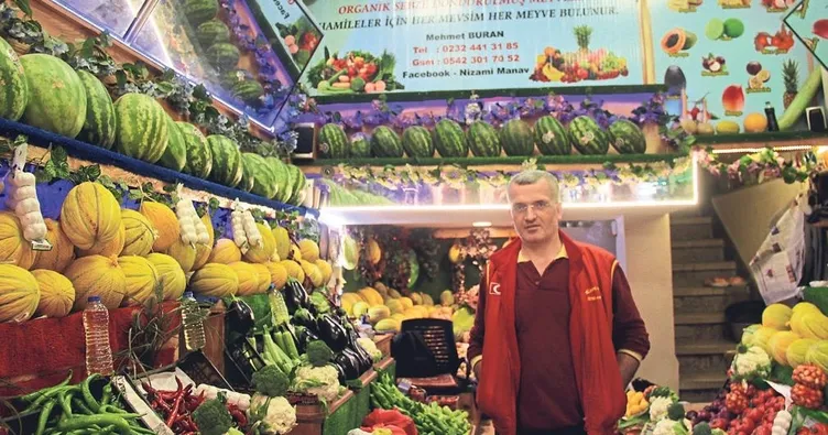 Basmane’de aşerenlere özel 7/24 manav