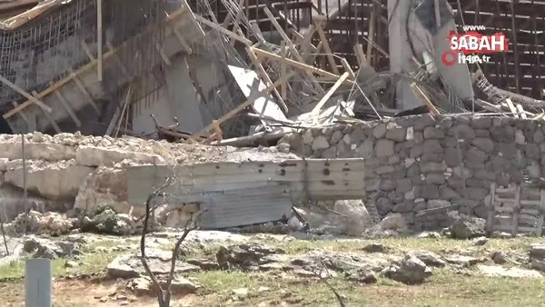 İzmir'de kolonlar patladı, inşaat çöktü: 1'i ağır 3 yaralı | Video