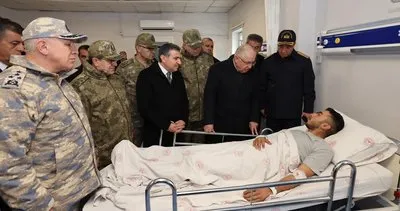 Yaralı askerler ziyaret edildi