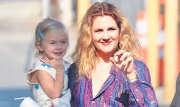 Drew Barrymore kızıyla stüdyoda