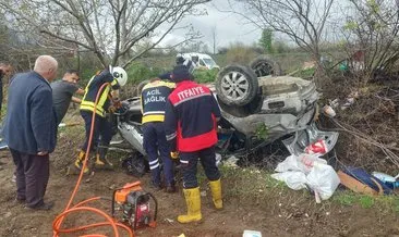 Amasya’da araç takla attı: 1 ölü, 2 yaralı #amasya