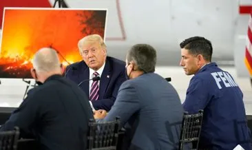 Trump, yangın bölgesini ziyaret etti