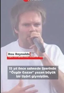 ’Enter Shikari’ grubunun solisti Rou Reynolds Gazze için tepki gösterdi! Bu trajedi değil savaş suçu