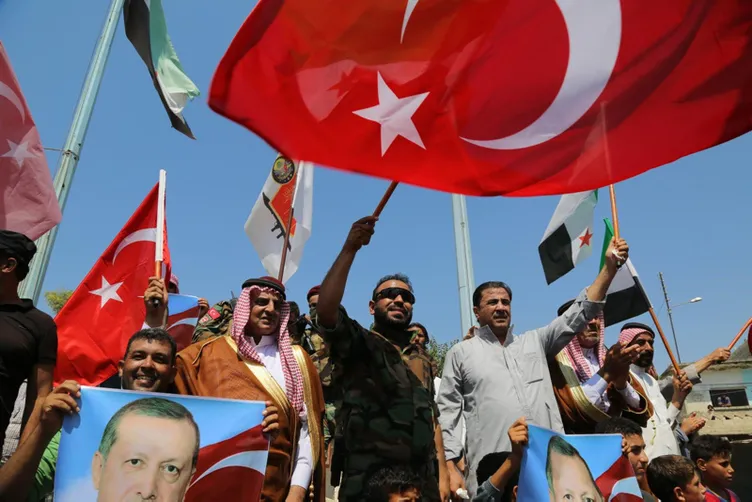 Suriye'de Türkiye'ye teşekkür yürüyüşü